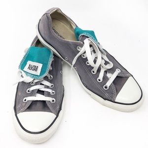 CONVERSE All ⭐️ Star Gray w/ Turquoise Side Tongue